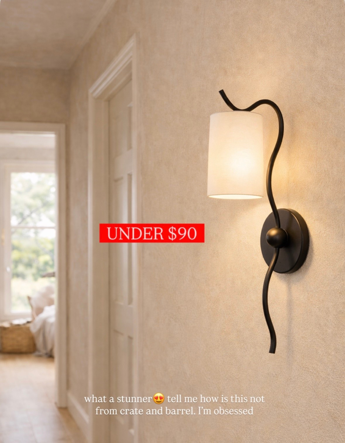 This sconce is UNDER $90 and looks straight out of Crate & Barrel or RH… the shape, the glow, the whole vibe is  so good. Perfect for hallways, entryways, even beside a bed if you want that boutique hotel feel 

#LTKHome #LTKSeasonal #LTKFindsUnder100