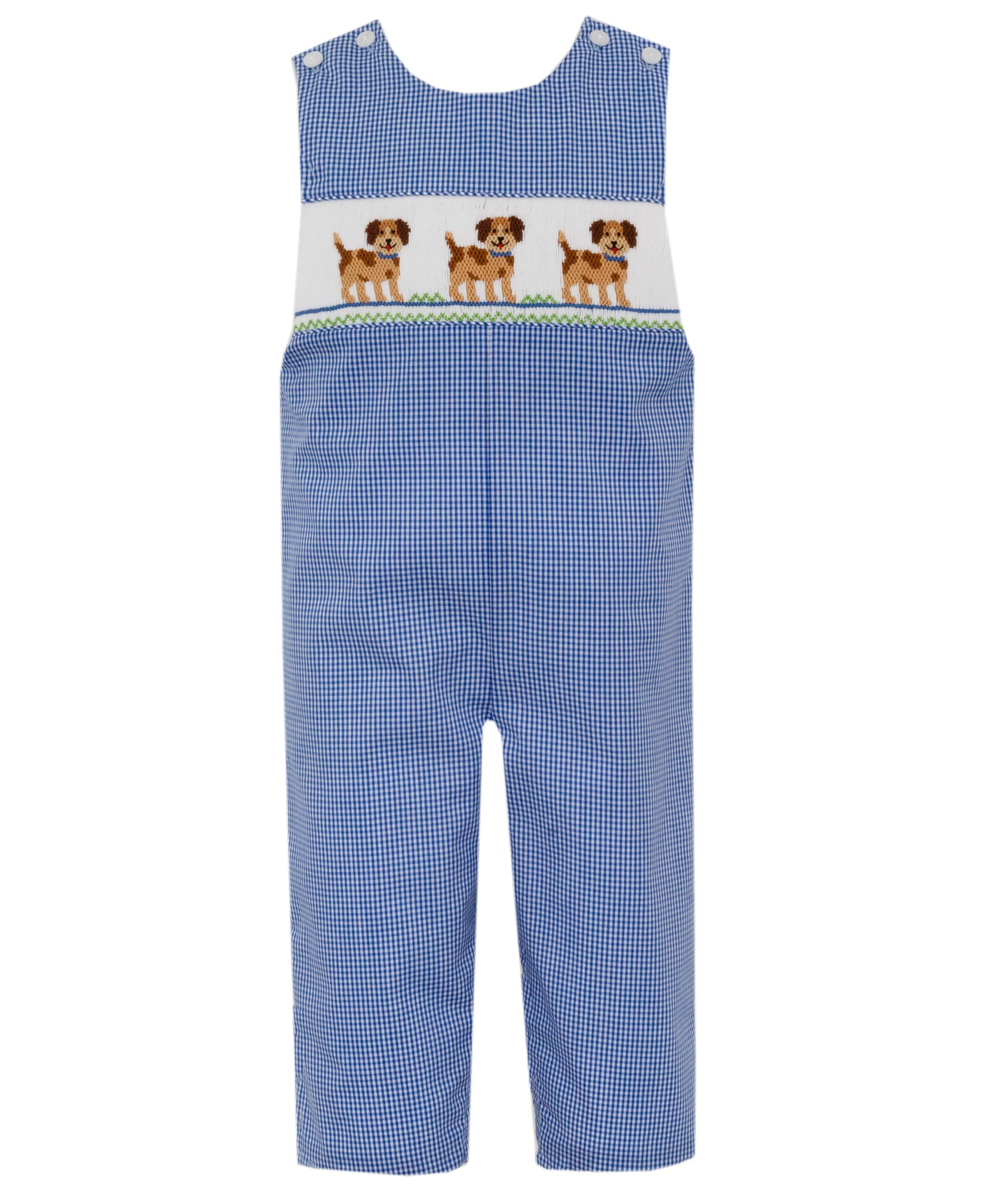 Puppy Dog Smocked Longalls | The Horseshoe Crab