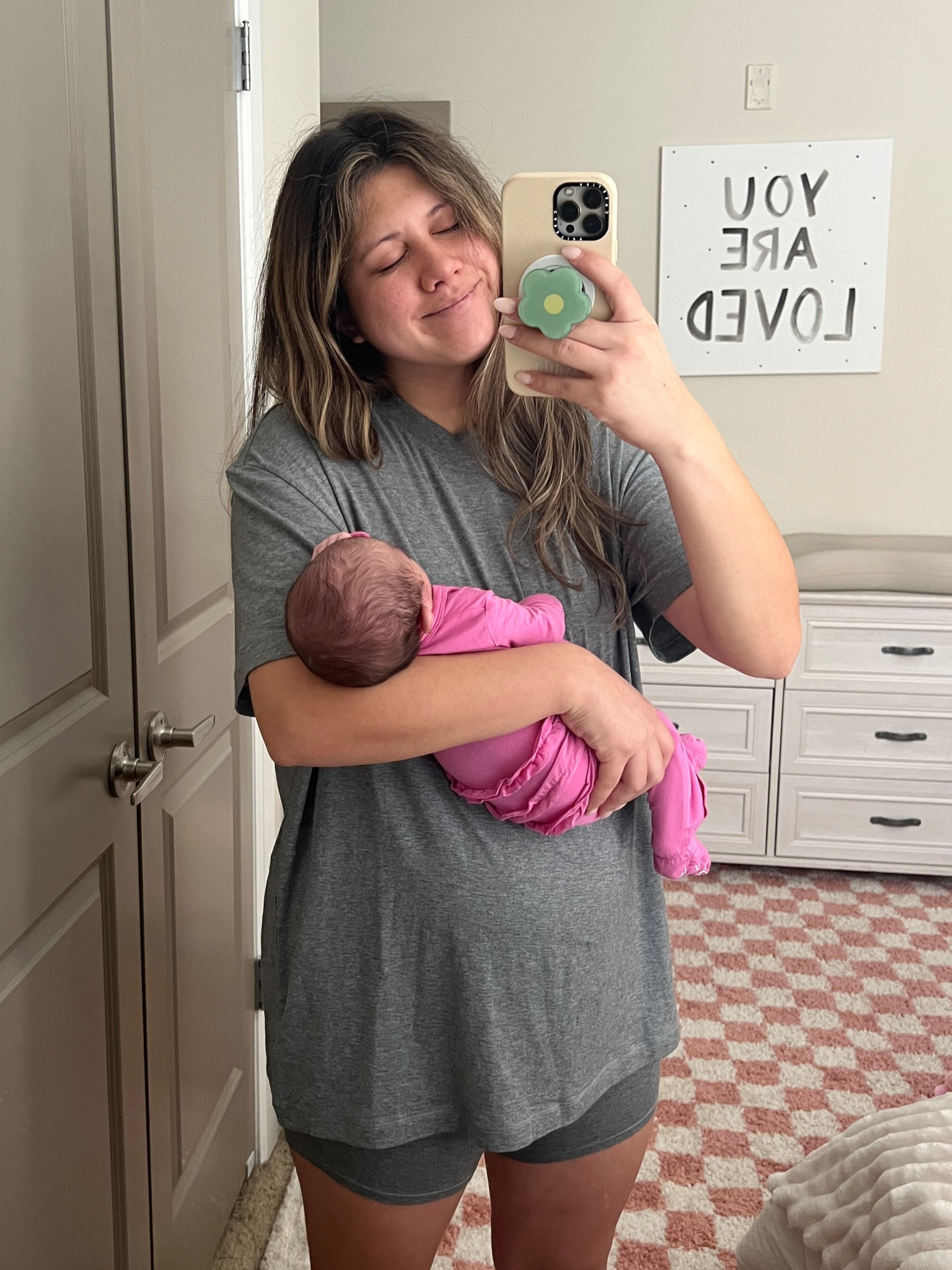 The Skims boyfriend set is so soft and comfy for postpartum wear! I got a M (one size up from regular) in the boxers and an XL in the tshirt (honestly not as oversized as I expected). And then I’m just wearing an Old Navy nursing tank under. I have some from a few different places and these are the softest! Wearing a small. I just take the tee off to nurse and I’m ready to go!

#LTKbaby #LTKstyletip #LTKfit