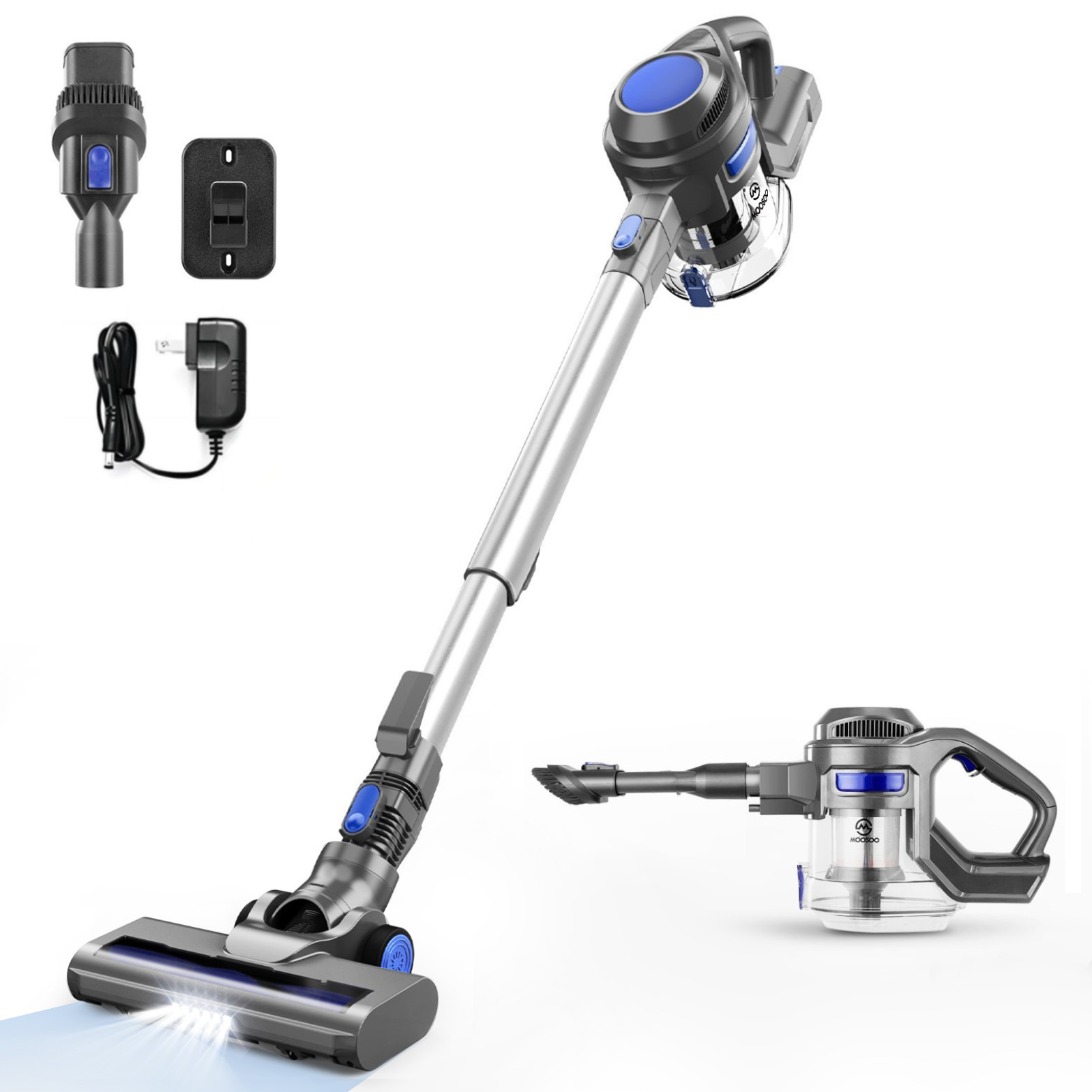 MOOSOO Cordless Stick Vacuum Cleaner Lightweight for Carpet Floor Pet Hair Home XL-618A | Walmart (US)