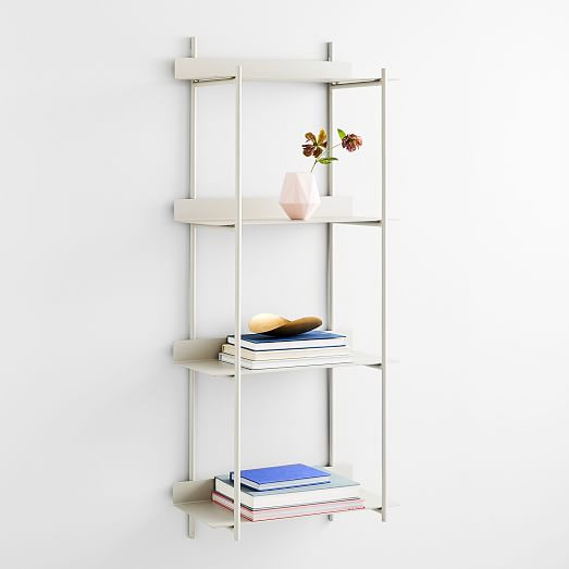Floating Lines Metal Wall Shelf - 3-Tiered | West Elm (US)