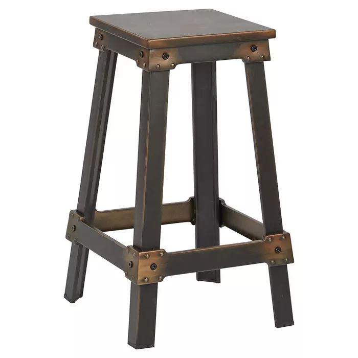26" New Castle Counter Height Barstool Antique Copper - OSP Home Furnishings | Target