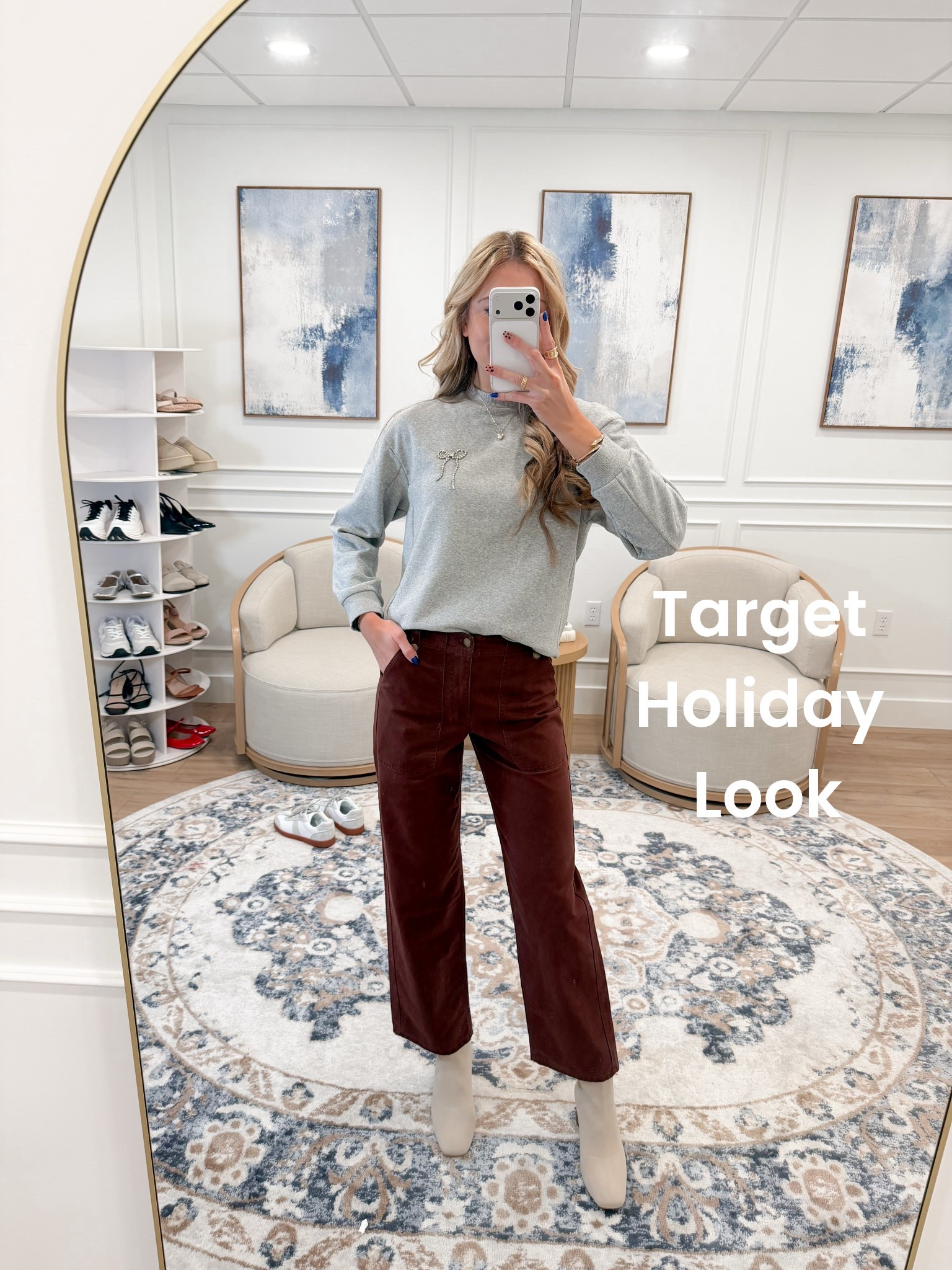 Bows + corduroy for the win 🎀✨ This whole look is a Target find and feels so cozy but still put together for winter.

#LTKStyleTip #LTKFindsUnder50 #LTKHoliday