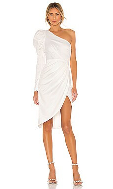 Michael Costello x REVOLVE Vera Midi Dress in Ivory from Revolve.com | Revolve Clothing (Global)