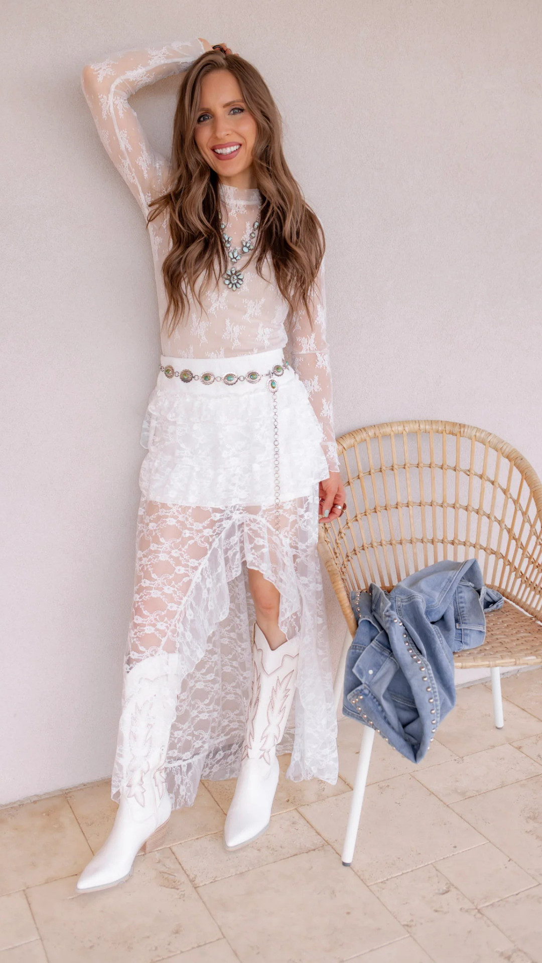 ✨ Chic Lace Mesh Top
Elevate your outfit with this elegant lace mesh top featuring a flattering high neckline and delicate sheer details. Perfect for dressing up denim or pairing with skirts for a sophisticated boutique look. 

 #LTKgrwm #LTKootd #LTKSeasonal