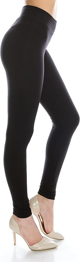 EttelLut Cotton Spandex Basic Leggings Pants-Jersey Full/Capri Regular/Plus Size | Amazon (US)