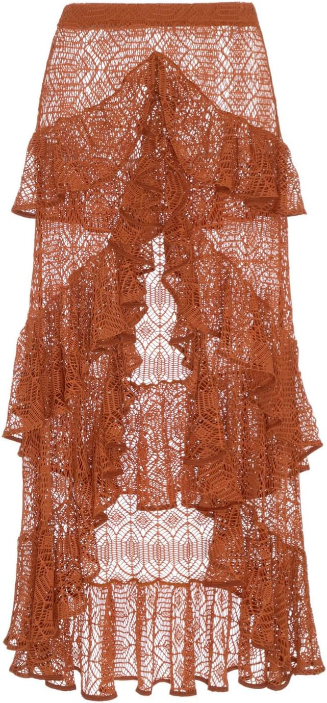 Amazon.com: PATBO, Pine Lace Beach Skirt, S, Brown : Clothing, Shoes & Jewelry | Amazon (US)