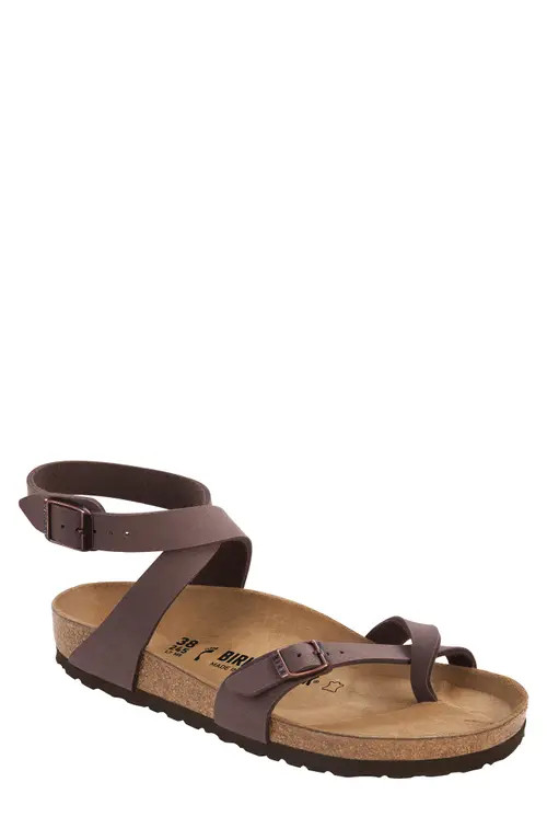 Birkenstock Yara Ankle Wrap Sandal in Mocha at Nordstrom, Size 10-10.5Us | Nordstrom