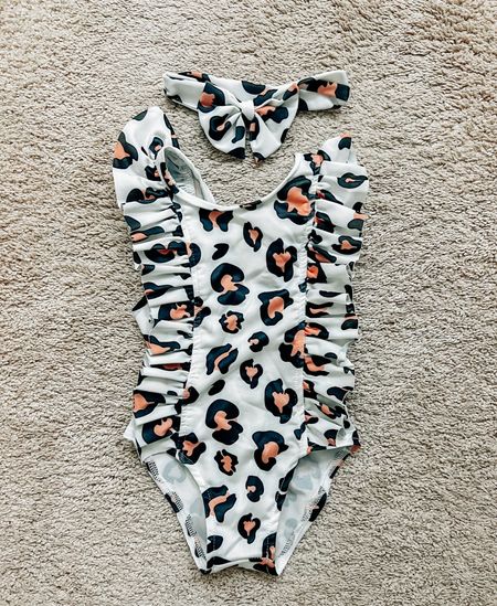 Baby girl bathing suit 
Leopard print bathing suit 

#LTKtravel #LTKswim #LTKbaby