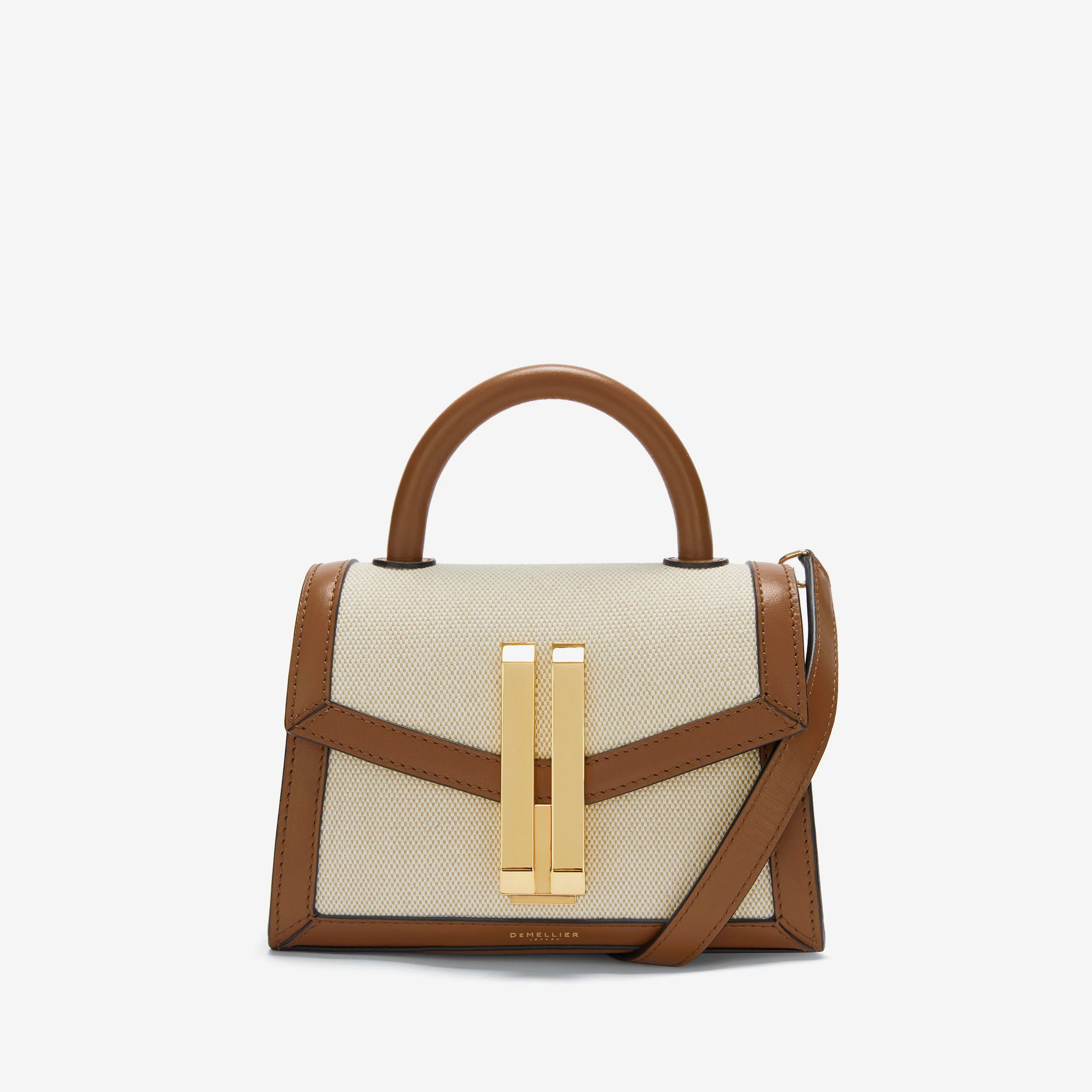 The Nano Montreal | Salt & Pepper Canvas Tan Smooth | DeMellier | DeMellier