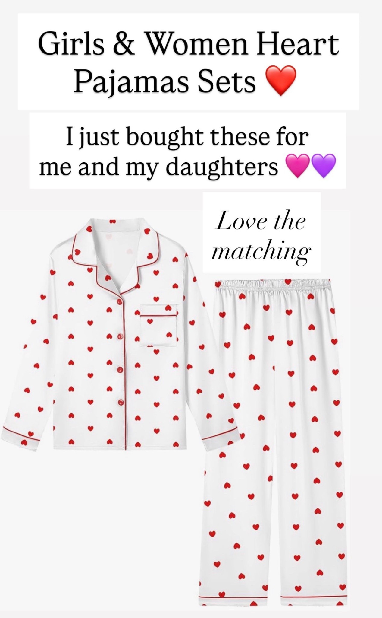 Love these sets for moms and daughters 