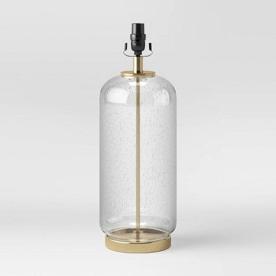 Bubble Glass with Brass Detail Large Lamp Base Clear - Threshold™ | Target