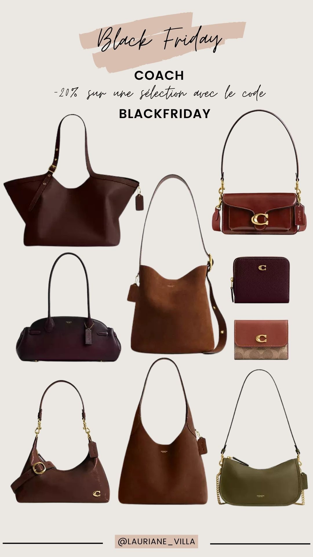 BLACK FRIDAY 25
COACH 
-20% sur une sélection avec le code BLACKFRKDAY

#LTKfrance #LTKsale #LTKCyberWeek