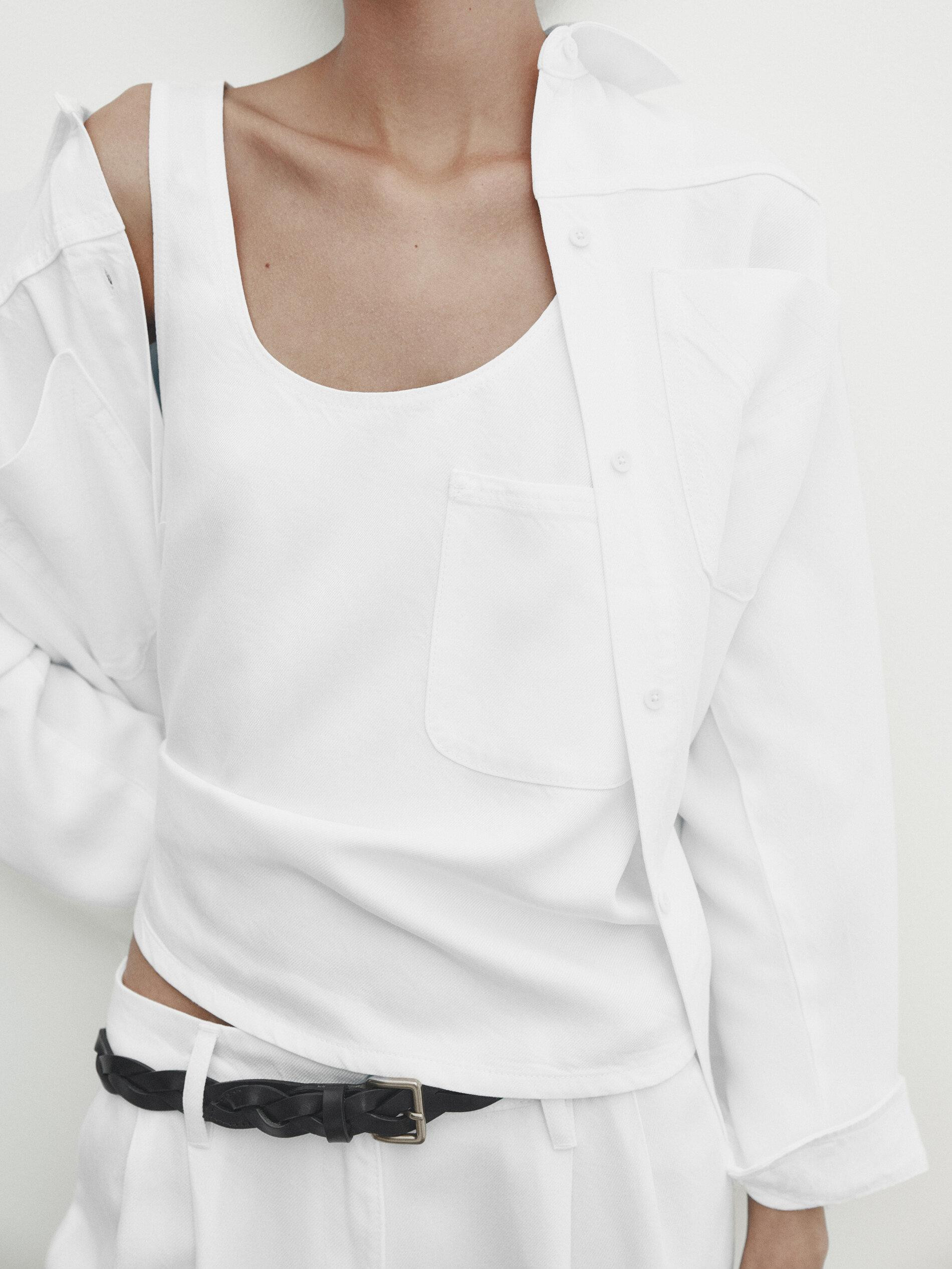 Braided leather belt | Massimo Dutti US