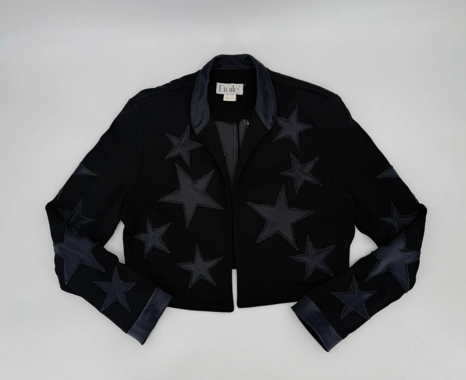 Vintage Y2K Etoile Paris Star Appliqué Cropped Jacket Blazer Made In USA Sz M | eBay | eBay US