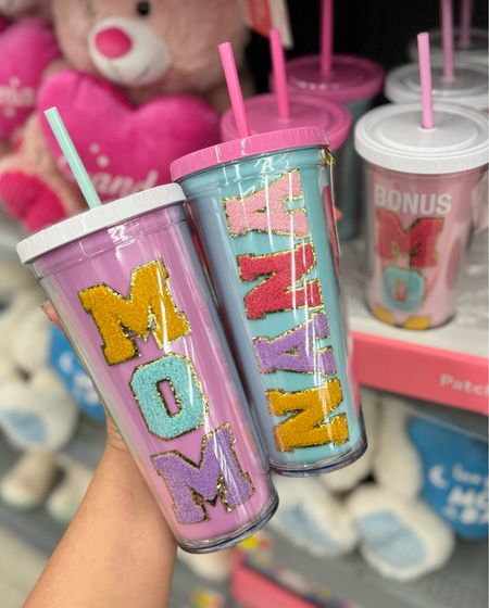 Mother’s Day gift idea under $10! Find these adorable patch tumblers at Walmart💕