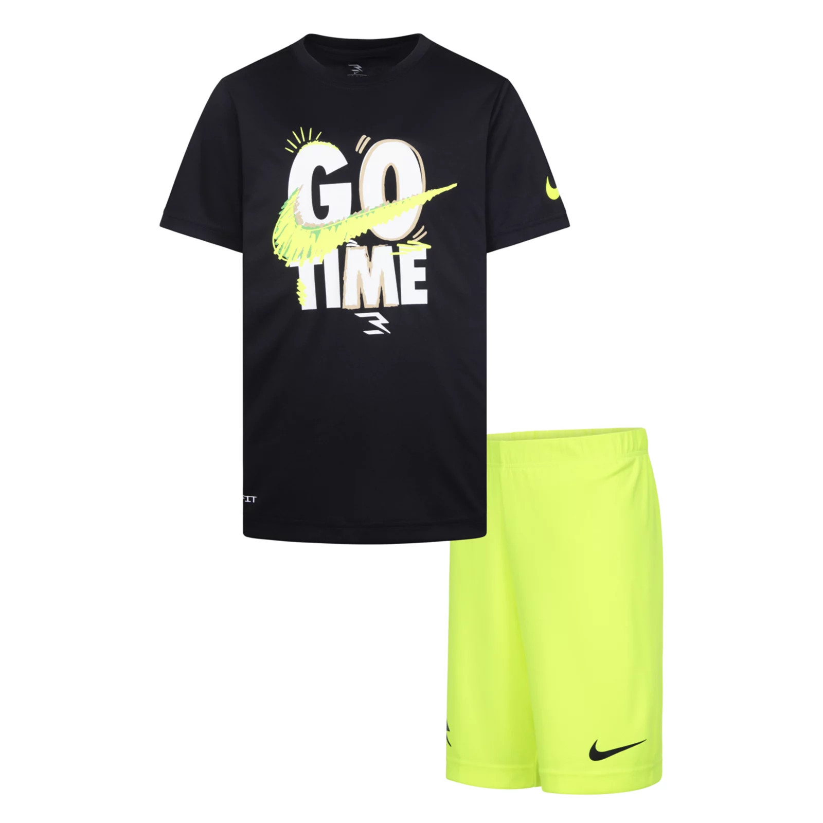 Boys 8-16 Nike 3BRAND by Russell Wilson "Go Time" Dri-FIT T-shirt & Shorts 2-Piece Set, Boy's, Size: Large, Black | Kohl's