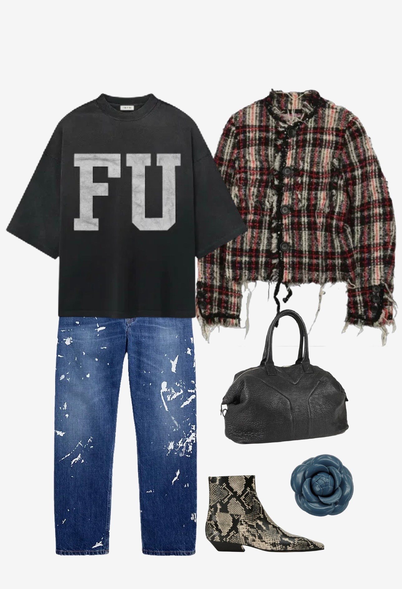 Distressed tweed or campy tiger? 
Blazer, jacket, and bag are vintage/preloved  

#LTKootd #LTKOver40 #LTKSeasonal