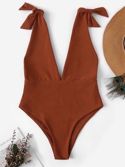 https://m.shein.com/fr/Deep-V-Self-Tie-One-Piece-Swimwear-p-661680-cat-2193.html | SHEIN