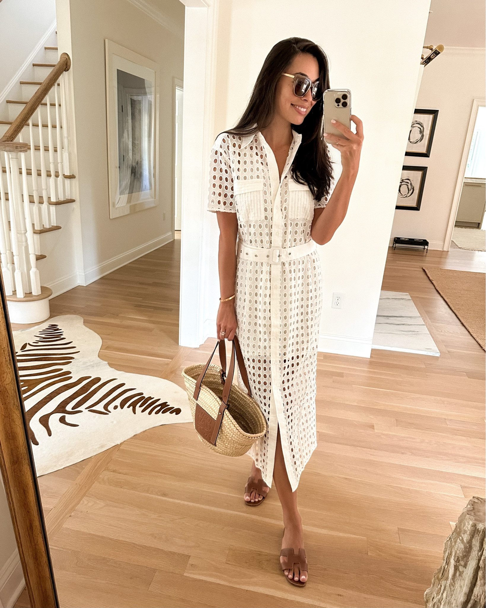 Kat Jamieson wears a white shirt dress. 

#LTKshoecrush #LTKworkwear #LTKSeasonal