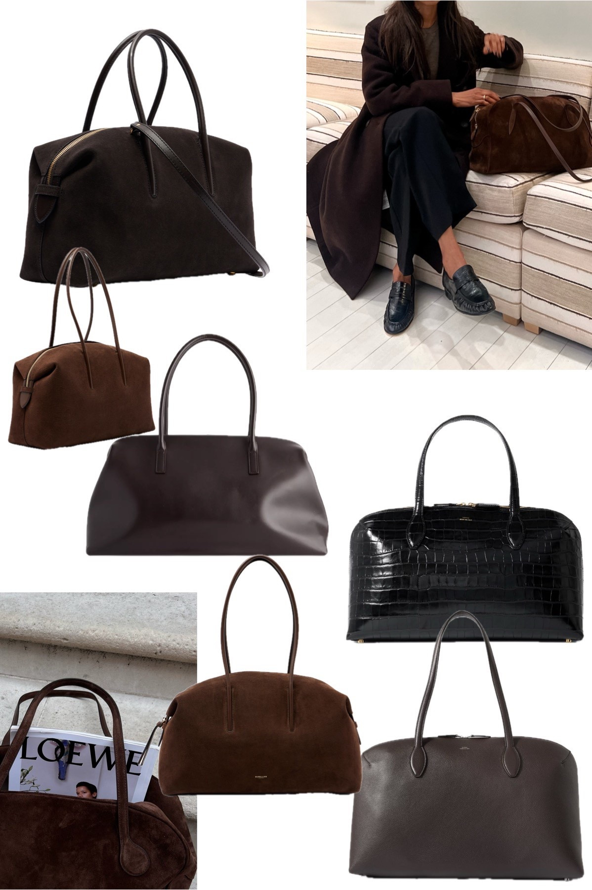 Brown bowling bags 