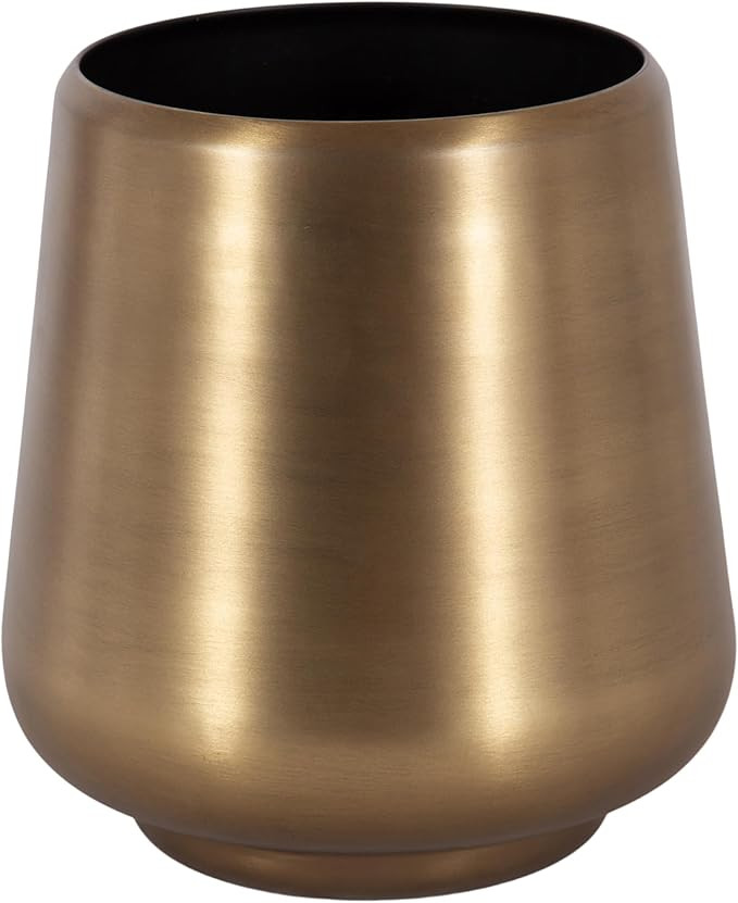 Kate and Laurel Portell Round Indoor Metal Planter Pot, 12 x 12 x 12, Antique Brass, Vintage Circ... | Amazon (US)