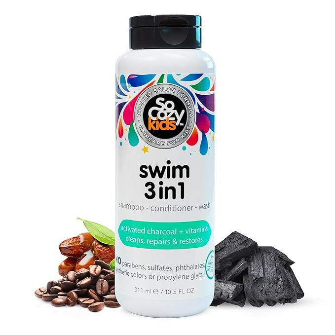 SoCozy Kids Swim 3-in-1 Shampoo, Conditioner & Body Wash - 3-in-1 Combo Pool Shampoo & Conditione... | Amazon (US)
