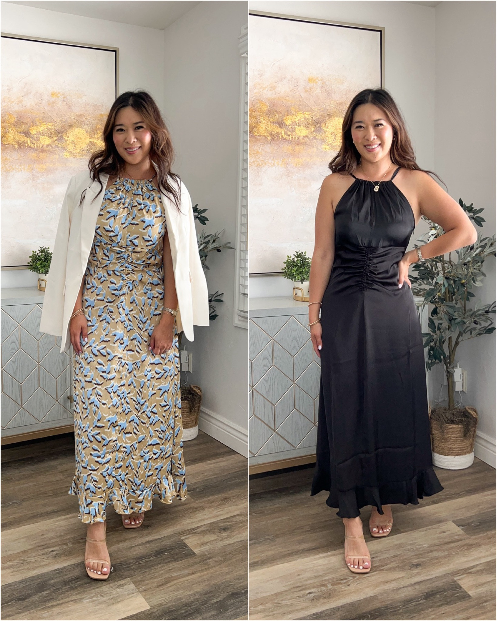 @Walmart @WalmartFashion #WalmartPartner #WalmartFashion 
Dresses: Small
Cream Blazer: Small