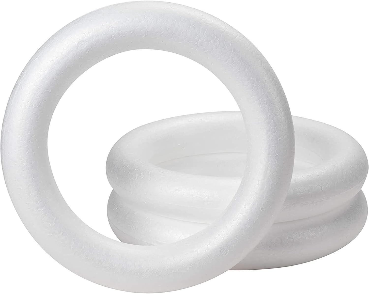 12 Inch Foam Wreath Forms, Round Craft Rings for Front Door Christmas Decorations, Holidays, Than... | Amazon (US)