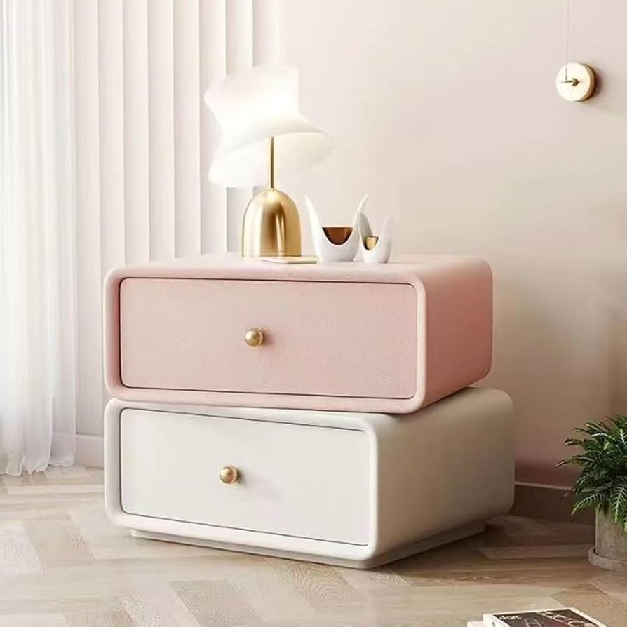 Nightstand with Drawers, Rotatable Bedside Table, Modern Wooden Night Stand, 2 Drawer Bedside Dre... | Amazon (US)