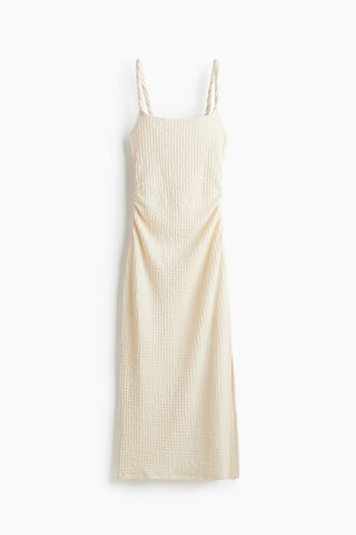 H & M - Textured Jersey Midi Dress - Beige | H&M (US + CA)