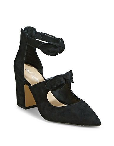 424 Fifth Leather Bow Block Heels | The Bay