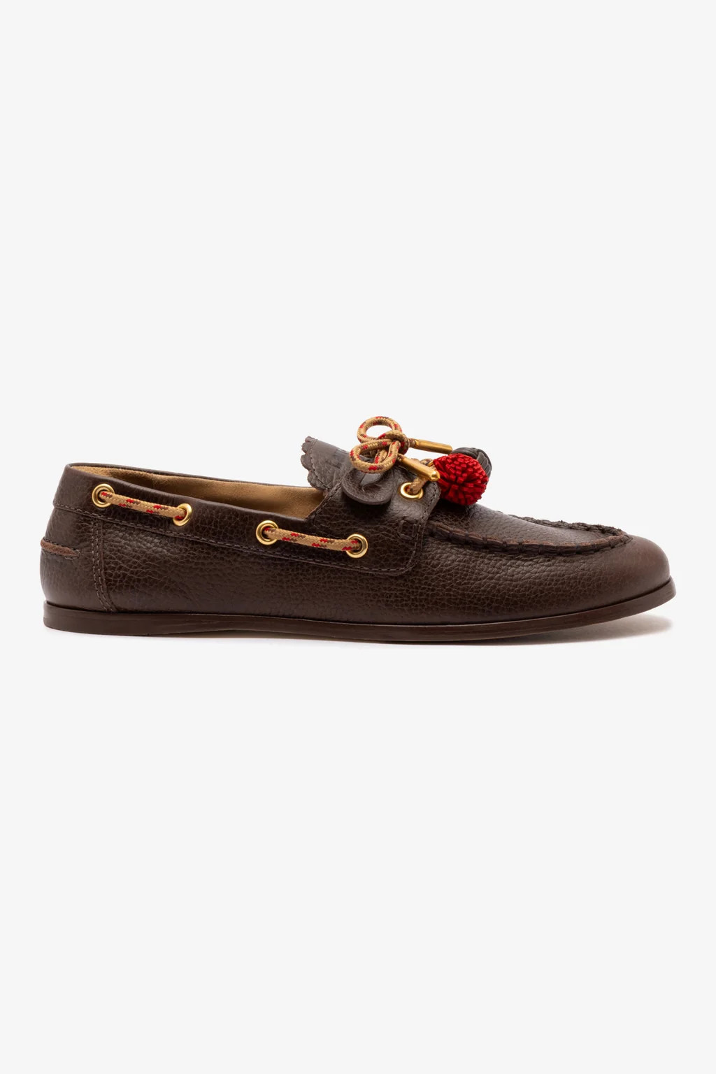 Cyprus Boat Shoe In Brown Leather | Larroude