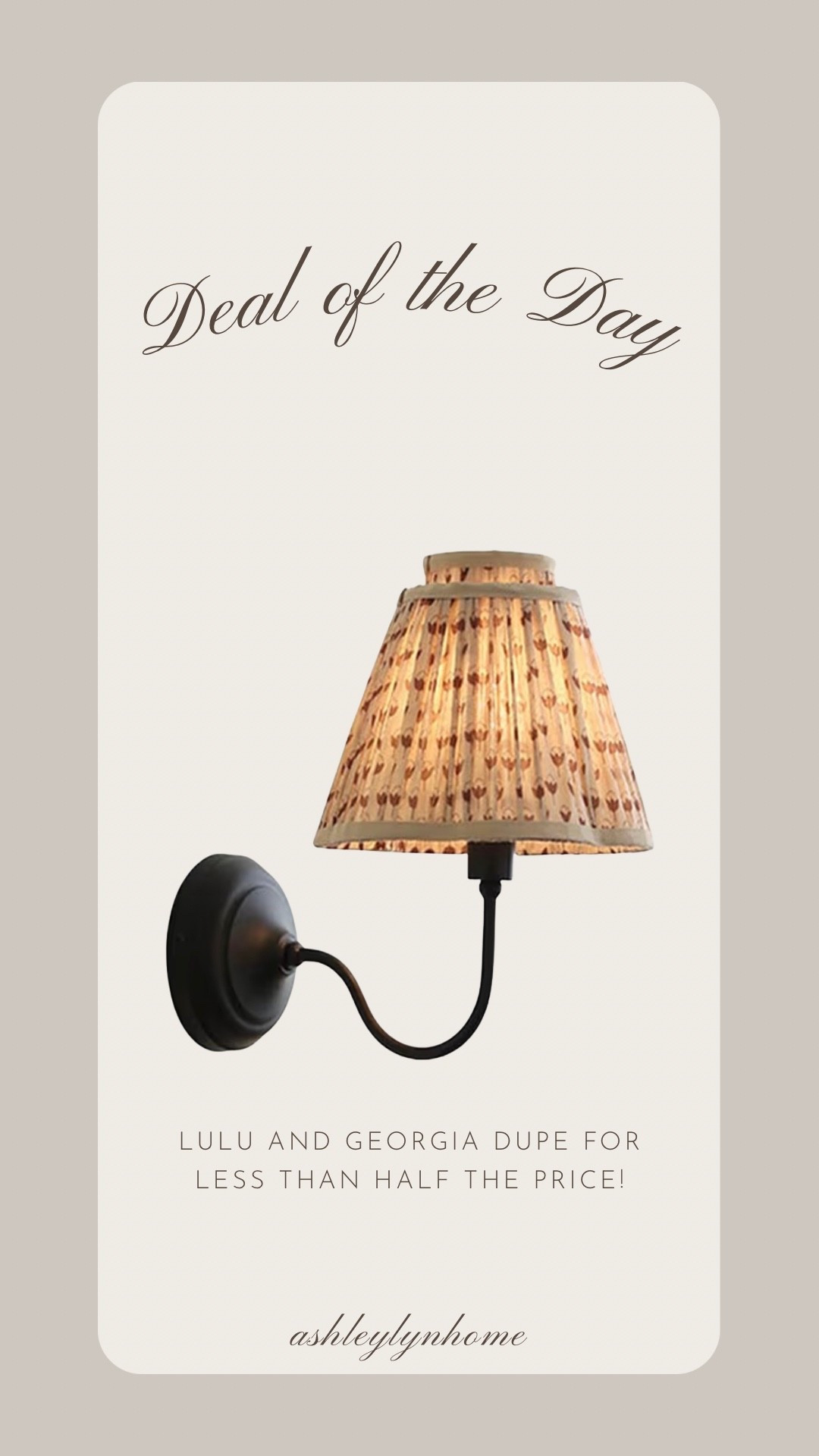 This patterned shade sconce looks JUST like the Lulu and Georgia one for less than half the price! Linked them both so you can compare.

#LTKHome #LTKSaleAlert