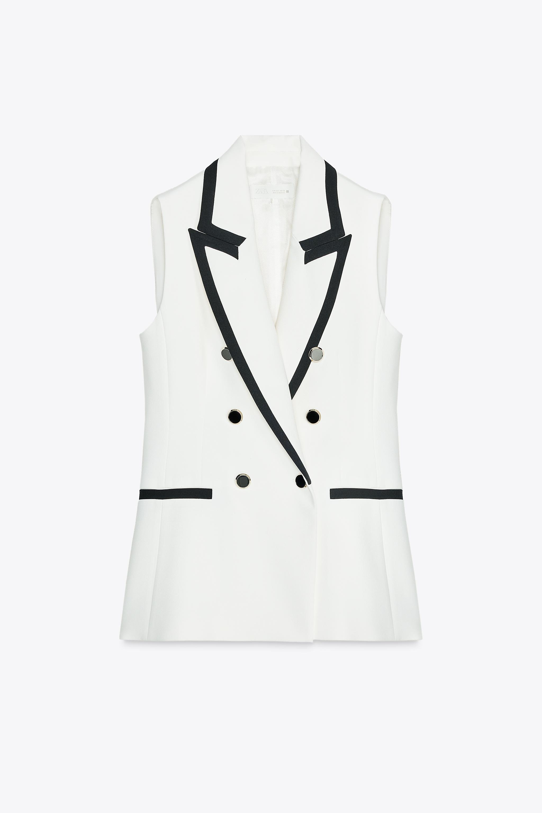 WAISTCOAT WITH CONTRAST TRIM | Zara US