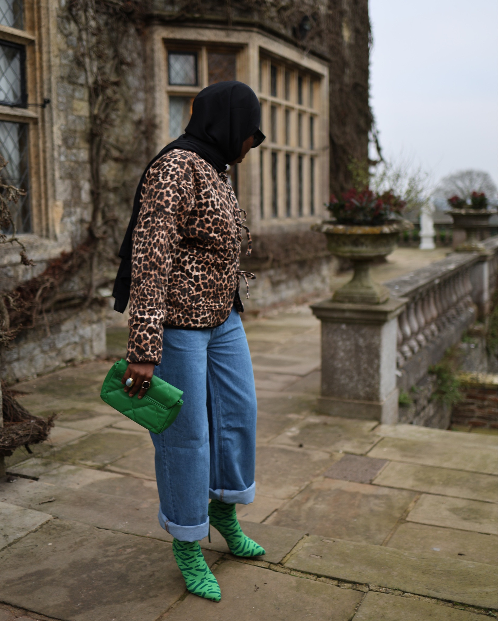 Leopard jacket, Jean, padded jacket, modest winter outfit, straight Jean , denim, leopard boot, green bootts

#LTKuk #LTKmodest #LTKwinter