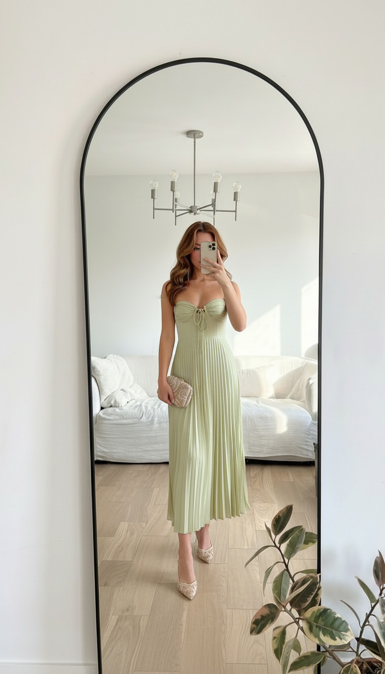 The most elegant spring wedding guest dress 💚

This pleated green maxi is perfect for garden weddings, spring ceremonies, and formal outdoor receptions. 

 #LTKootd #LTKWedding