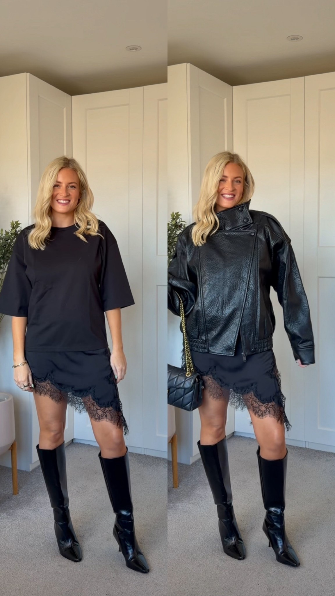 Love this t shirt dress and jacket 😍