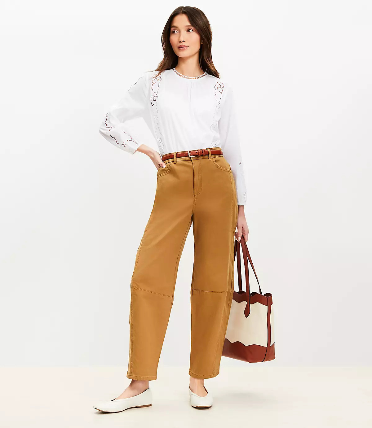 Barrel Pants in Canvas | LOFT