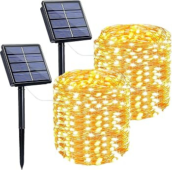 Extra-Long 144FT Solar String Lights for Outside, 2 Pack 400LED Solar Fairy Lights Outdoor Waterp... | Amazon (US)