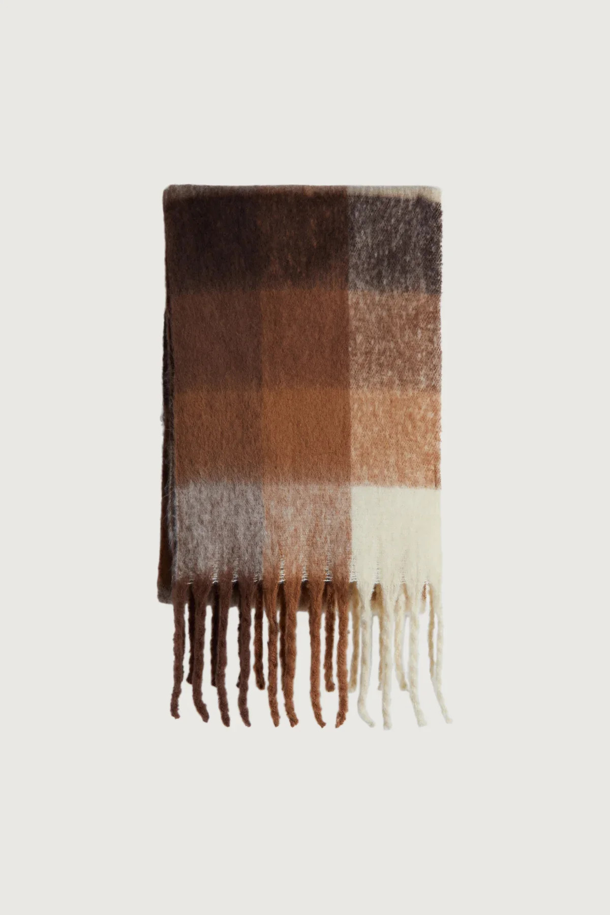 PATTERNED SCARF WITH TASSELS | OAK + FORT
