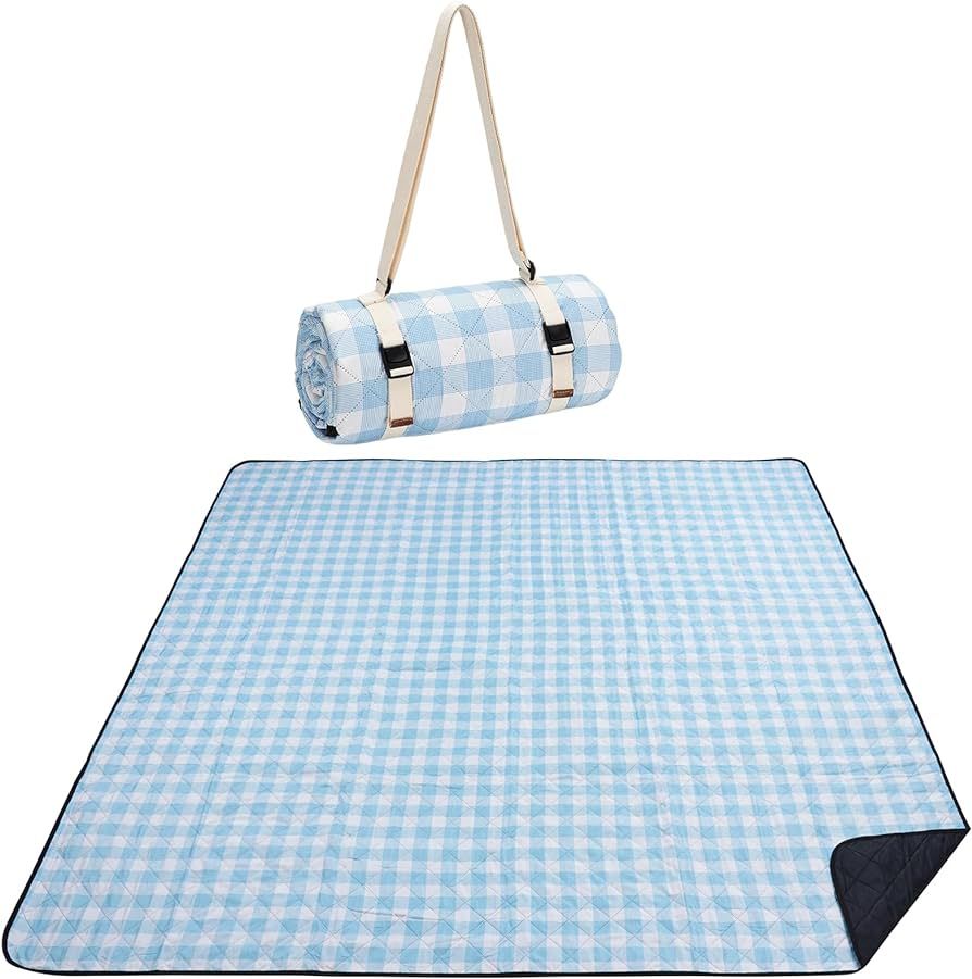 Picnic Blanket, 80''x80'' Waterproof Outdoor Blankets, Picnic Mat Washable for Beach, Picnic Blan... | Amazon (US)