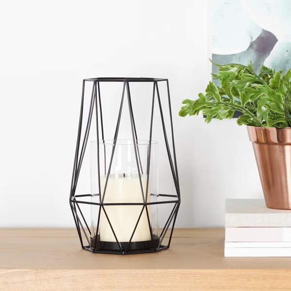 Diamond Deco Metal Tabletop Hurricane | Wayfair North America