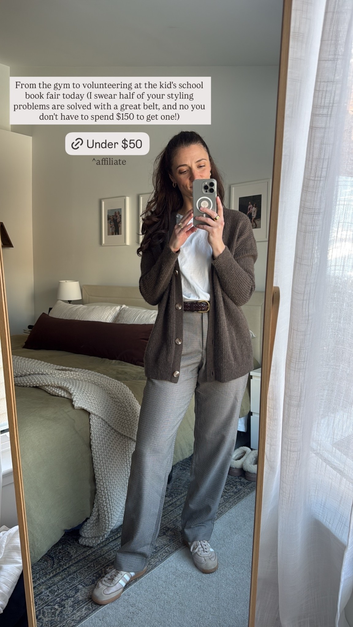 ^affiliate From the gym to volunteering at the kid's school book fair today (I swear half of your styling problems are solved with a great belt, and no you don't have to spend $150 to get one!)