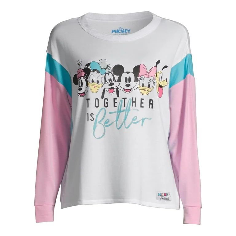 Mickey Mouse Women's and Women's Plus Disney License Long Sleeve Top | Walmart (US)