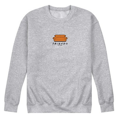 Men's Friends Couch Graphic Fleece Sweatshirt - Athletic Heather - Small | Target