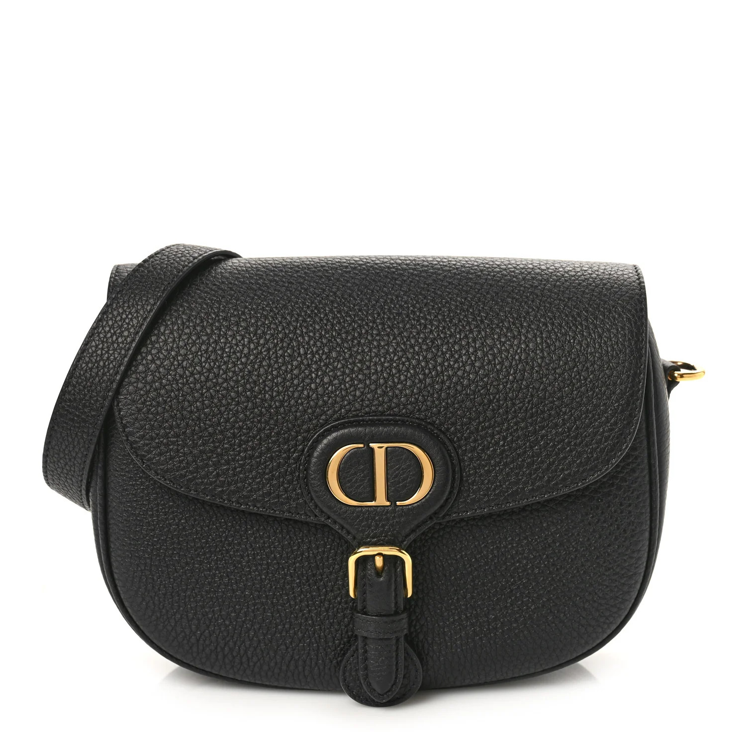 Grained Calfskin Medium Bobby Flap Black | FASHIONPHILE (US)