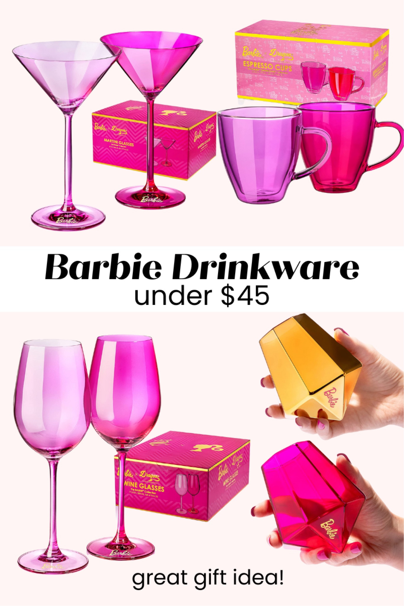 Barbie x Dragon Glassware Cocktail Glasses