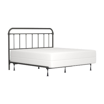 King Kirkland Metal Headboard with Frame Aged Pewter - Hillsdale Furniture: Industrial Style, Box Spring Required | Target