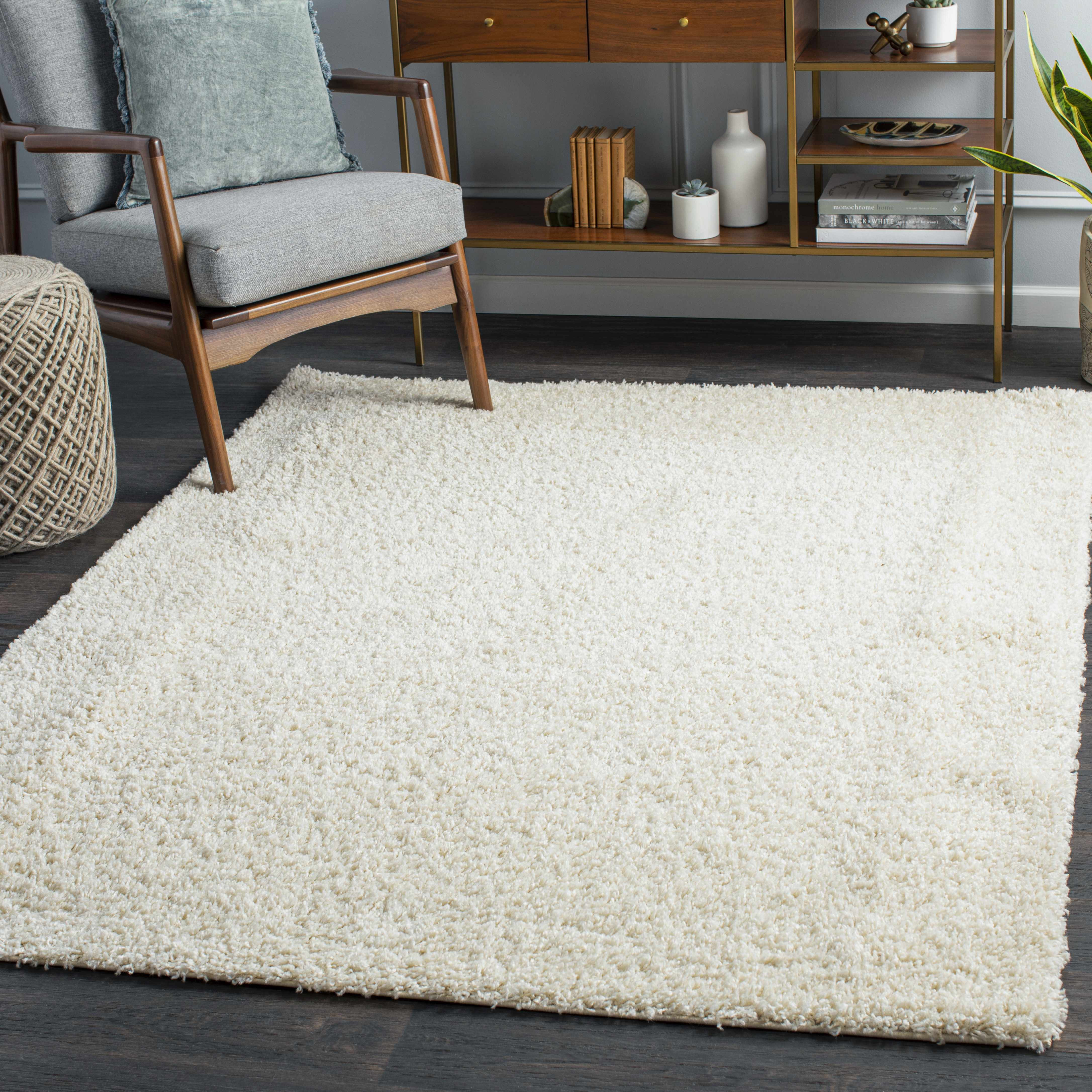 Cream Solid 8x10 Plush Rug - Clearance | Boutique Rugs